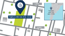 Mapa de la ubicación del Templo de Viña del Mar, Chile, de La Iglesia de Jesucristo de los Santos de los Últimos Días.